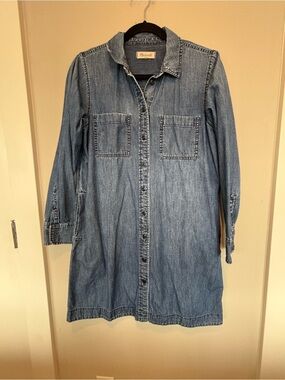 Madewell Indigo Denim Shirt with Label Detail